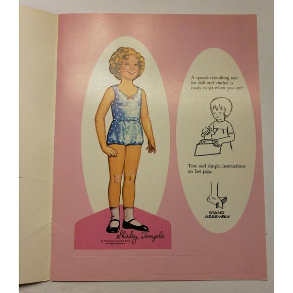 Shirley Temple Paper Dolls Unused 1976, Whitman Book Vintage unused - Picture 2 of 6